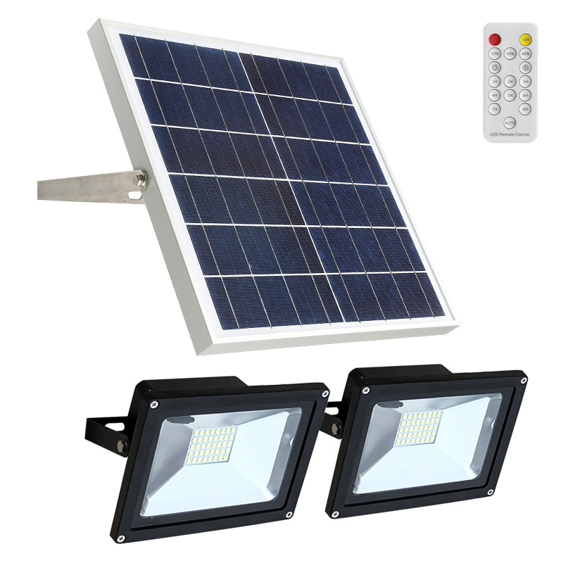 当前热销农村太阳能灯一拖二户外庭院灯室内家用超亮新农村大功率led